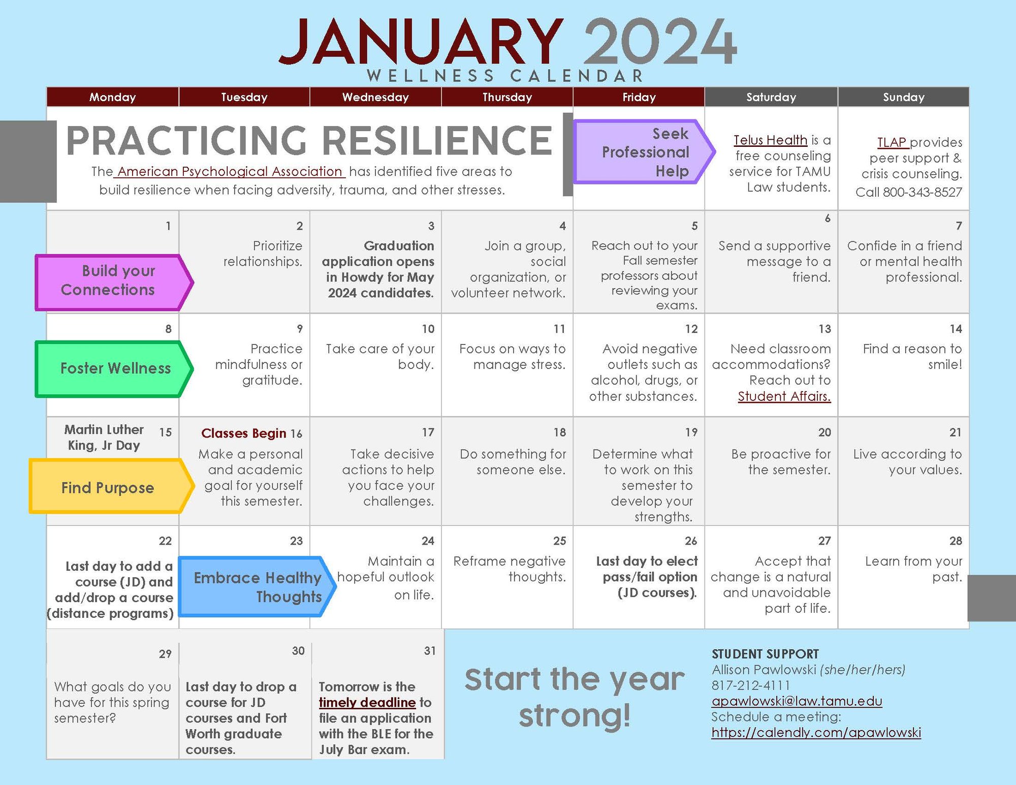 2024-January Wellness Calendar