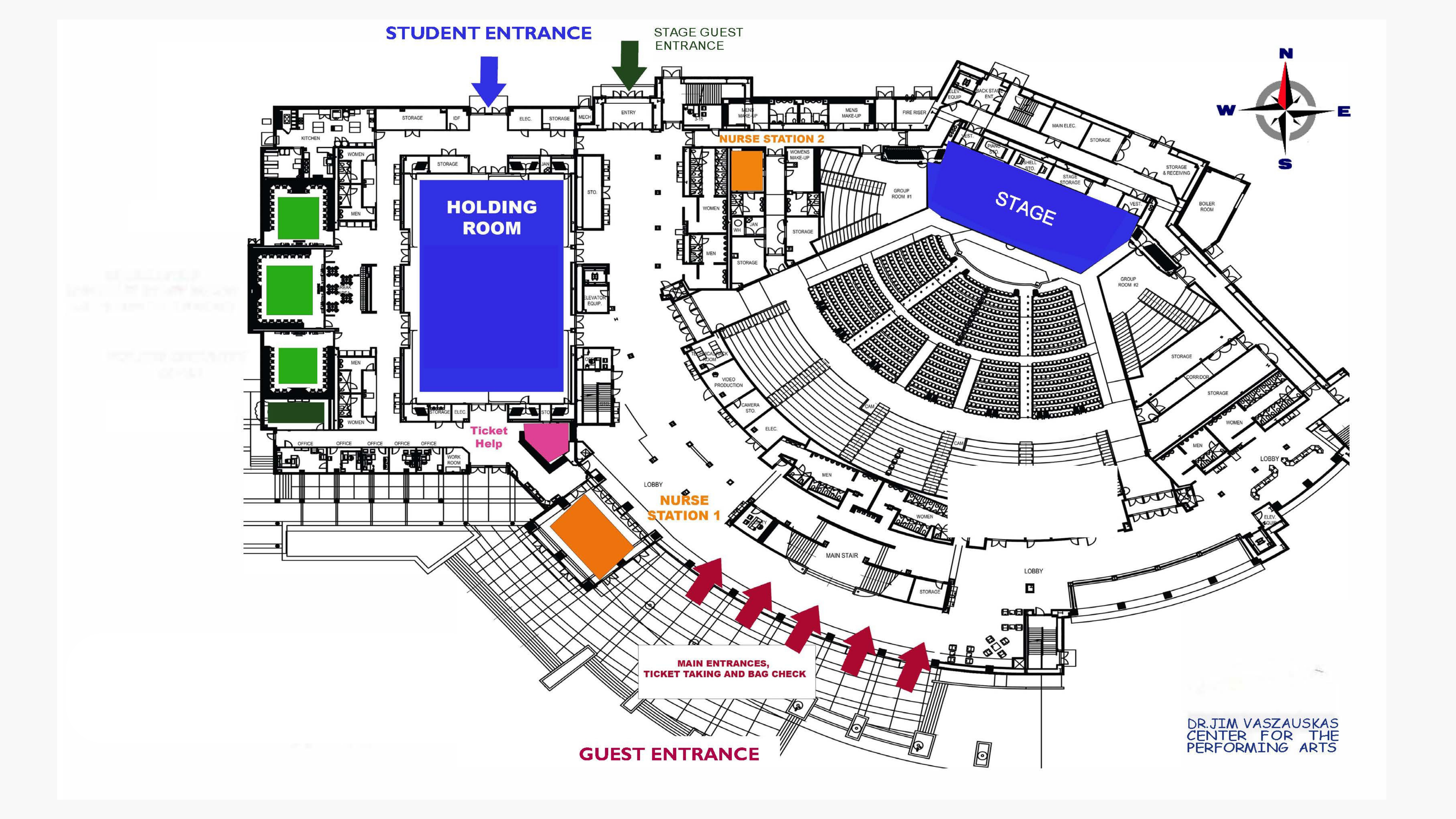 May Commencement Map of Venue