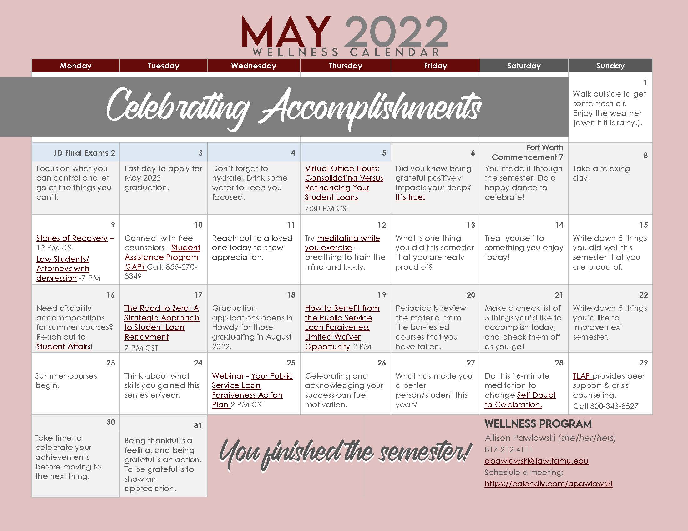 2022-May Wellness Calendar